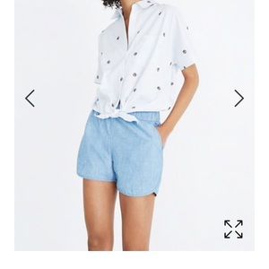 Madewell Pull On Chambray Shorts